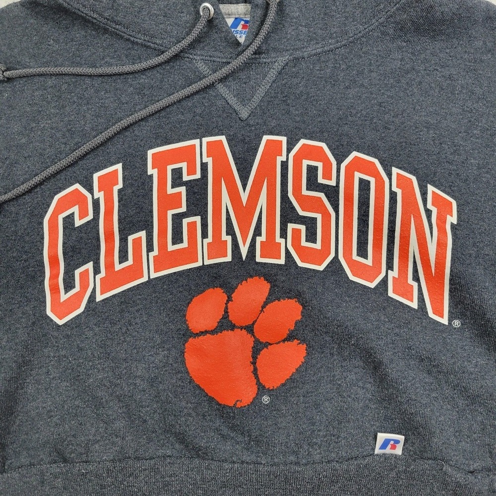 Clemson Tigers Hoodie Womens Small Crop‎ NCAA Football Sweatshirt Pullover